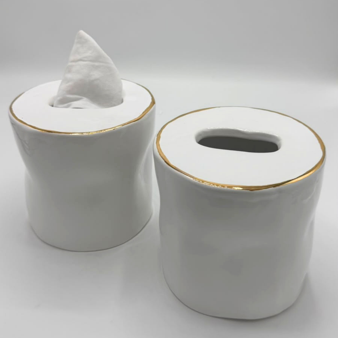 Ceramic Round Tissue Box