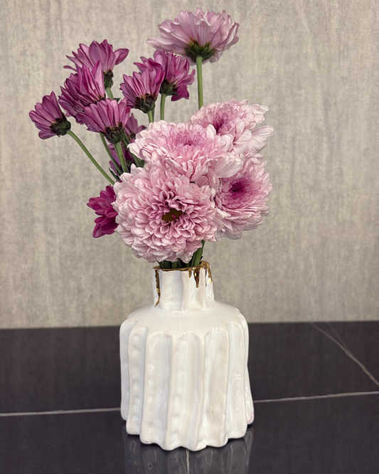 "Molten Gold" Ceramic Mini Vase - Edible Edges x Burn in 7uly