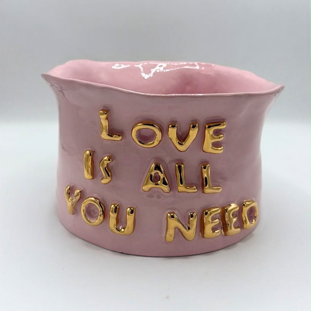 "Love is All You Need" Ceramic Vase