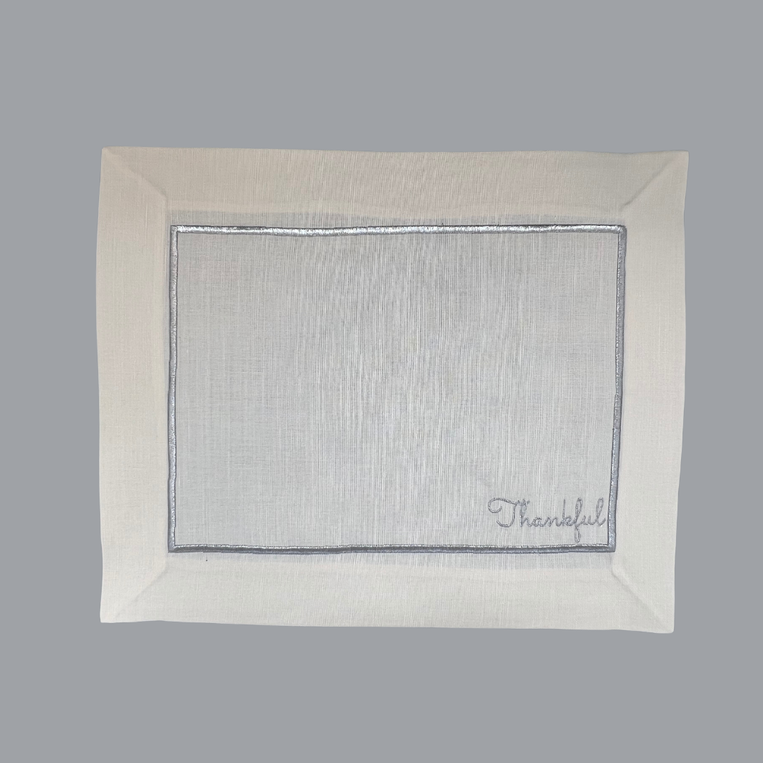 "Gratitude" Silver Placemats