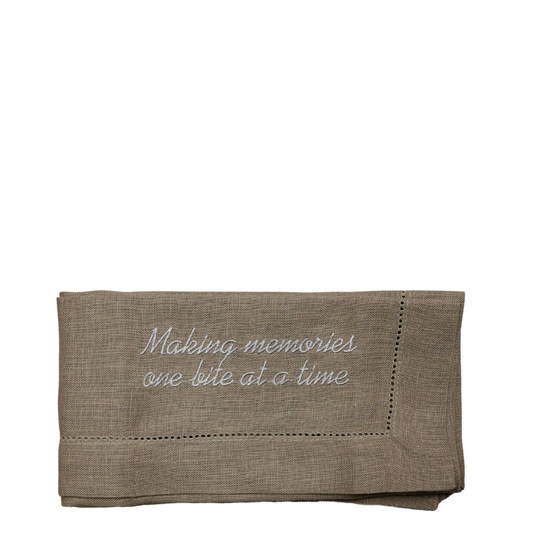 "Making Memories" Beige Napkins