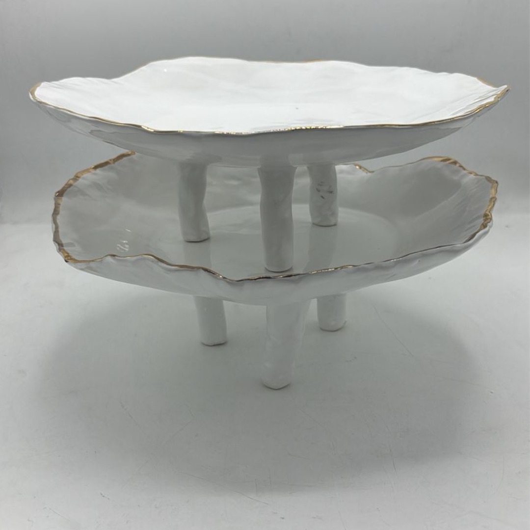 Elevated Shallow Round Serving Dish