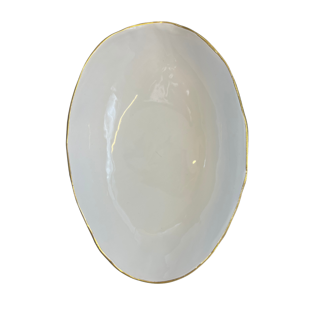 "Organic Edges" Elevated Oval Serving Dish