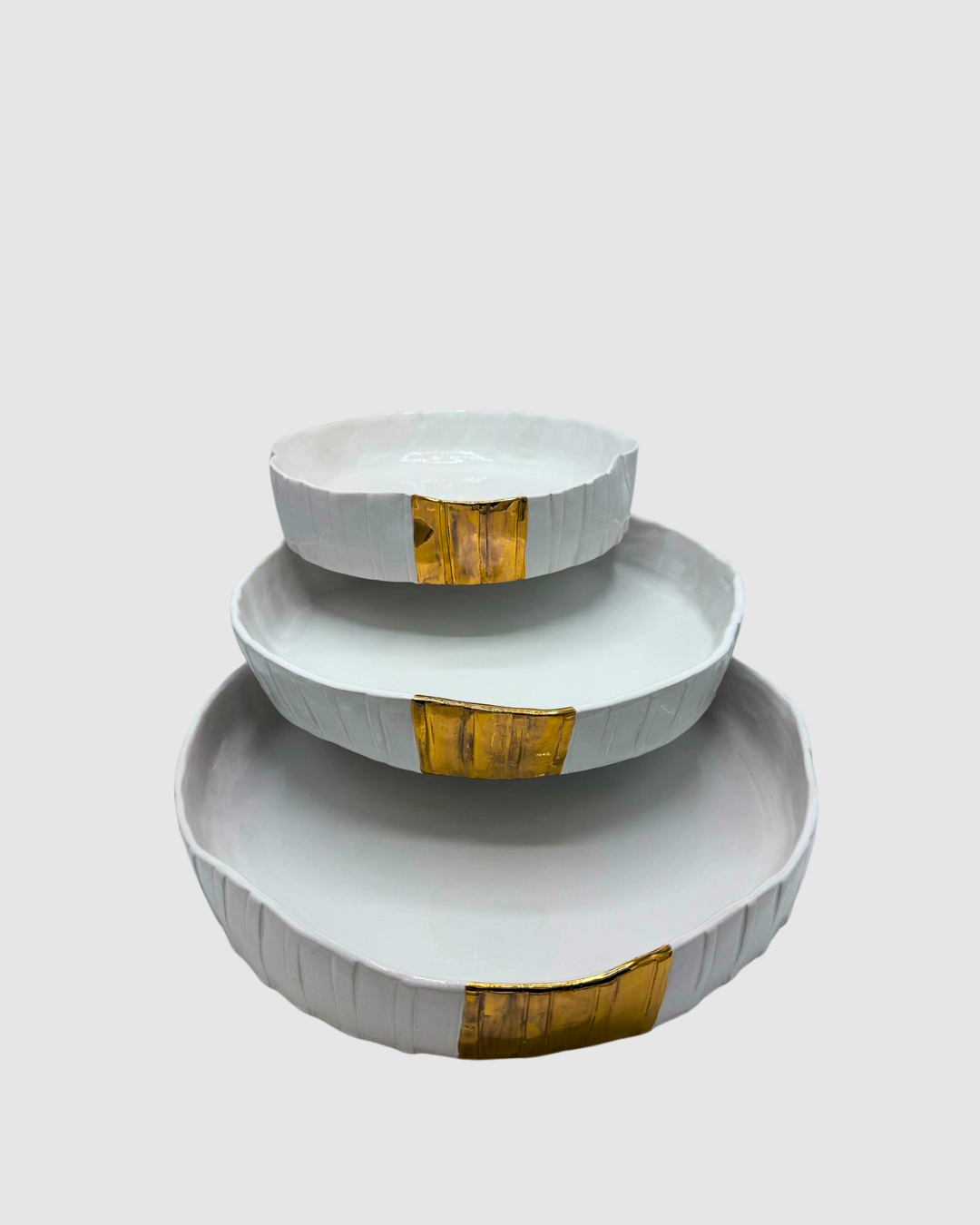 "Brushed" Round Serving Dish