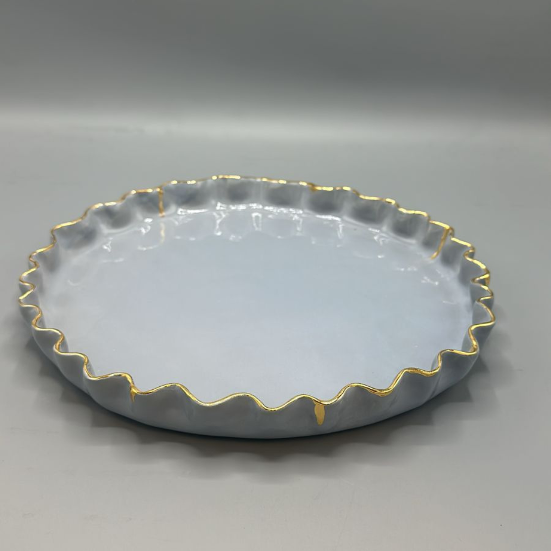 "Sea Waves" Shallow Serving Dish