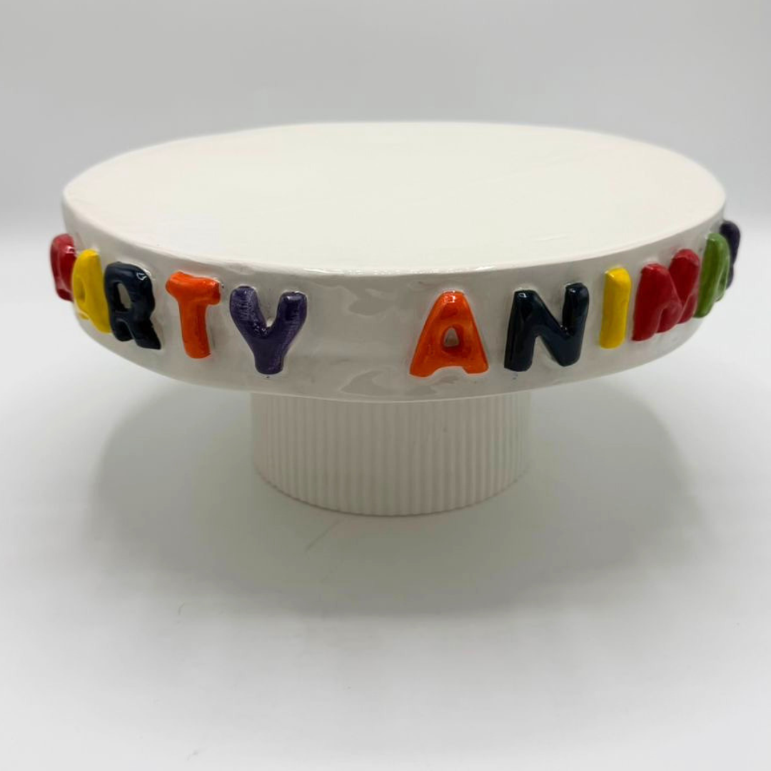 "PARTY ANIMAL" Cake Plate