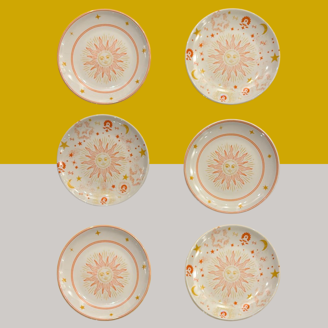 F**K x Edible Edges- Sun Dessert Plates - Set of 6