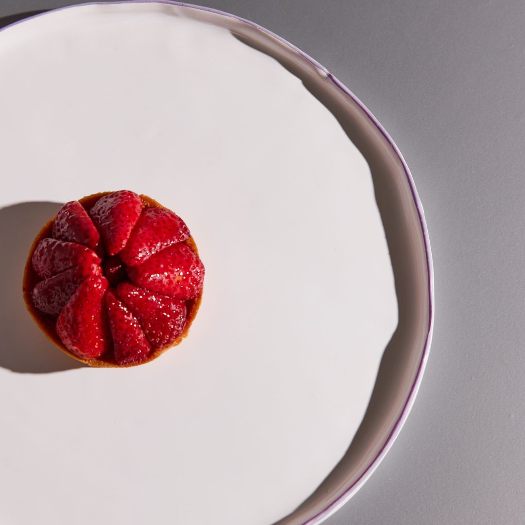 "Organic Waves" Colored Dessert Plates - set of 6