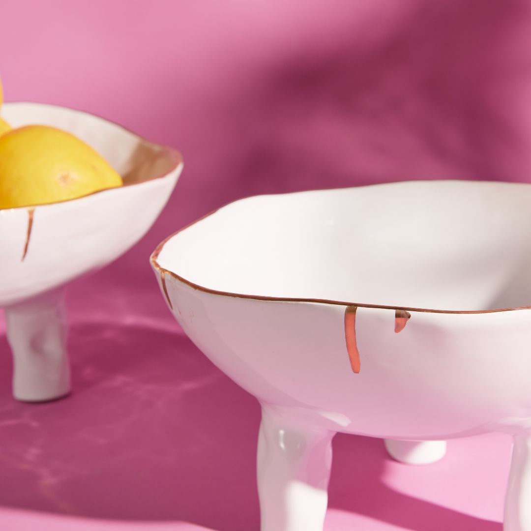 "Organic Edges" Elevated Round Serving Dish