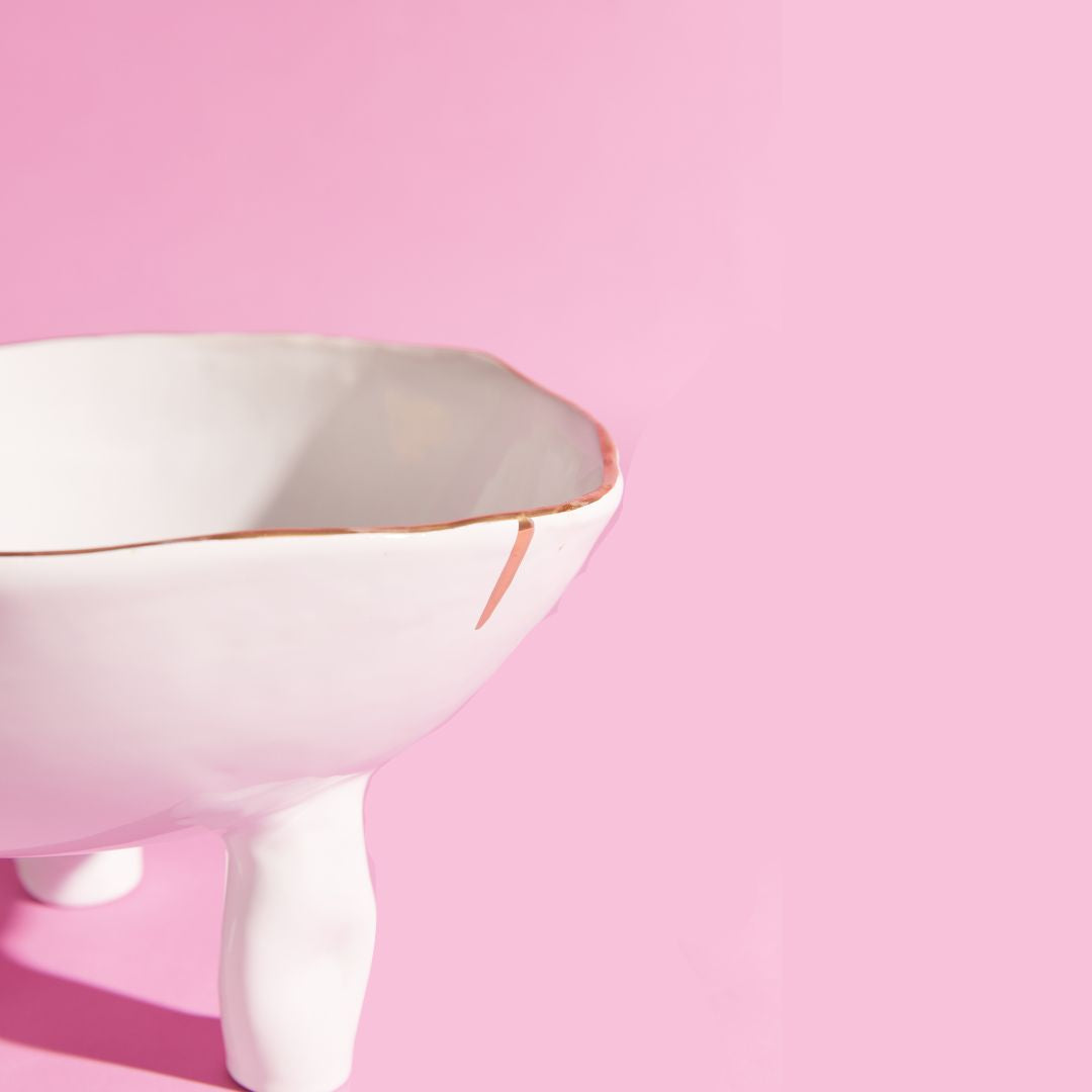 "Organic Edges" Elevated Oval Serving Dish