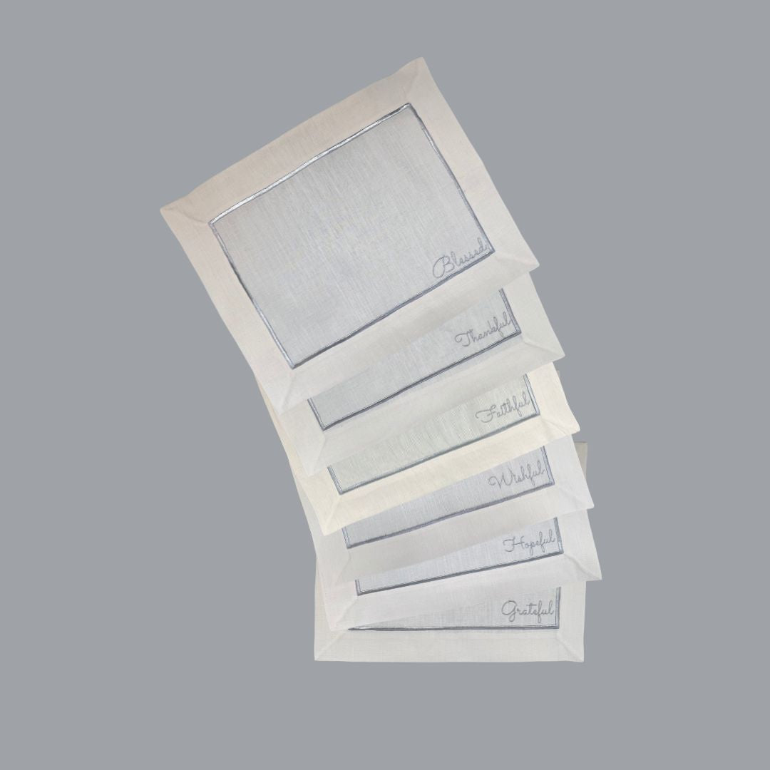 "Gratitude" Silver Placemats