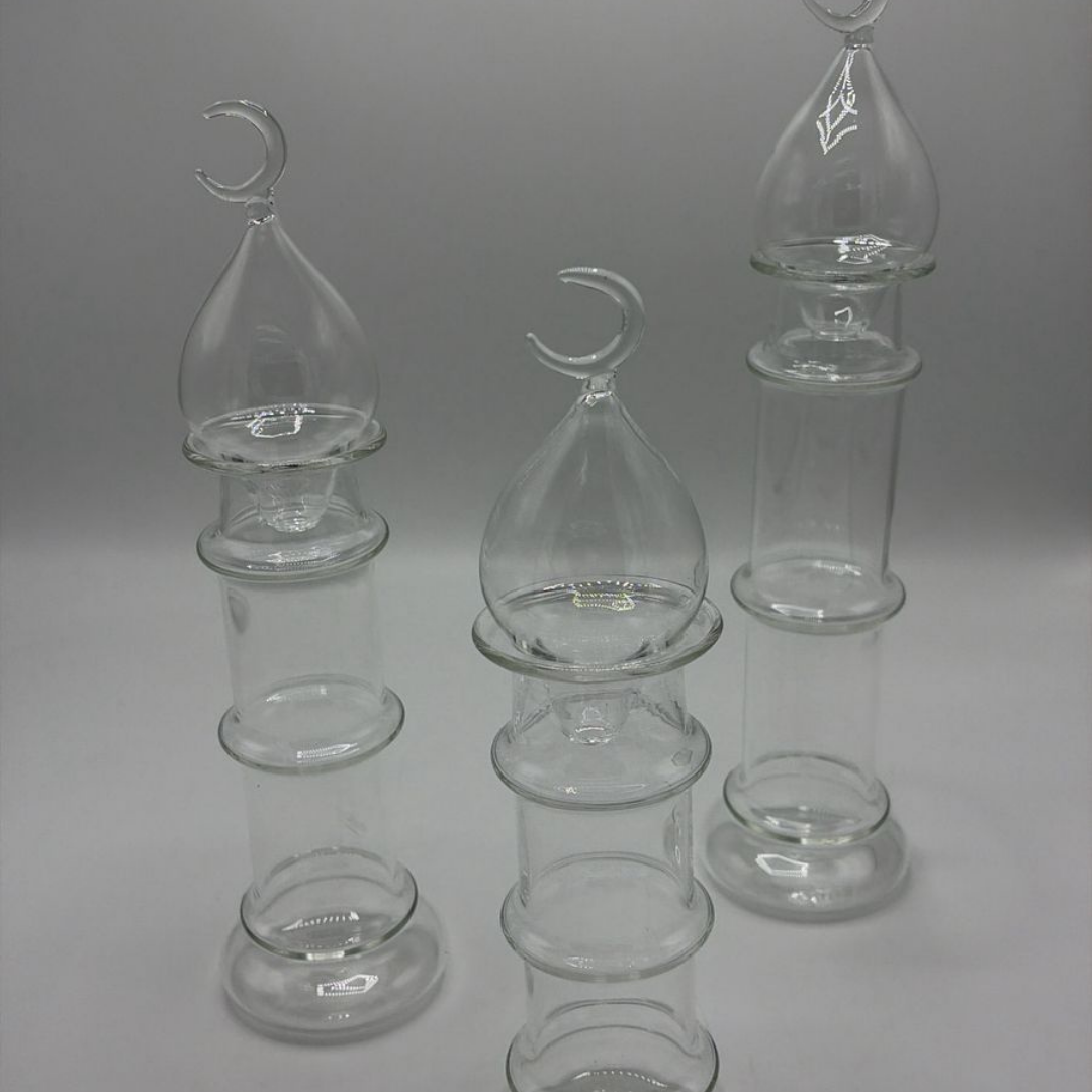 “Minaret” Glass with Moon Lid