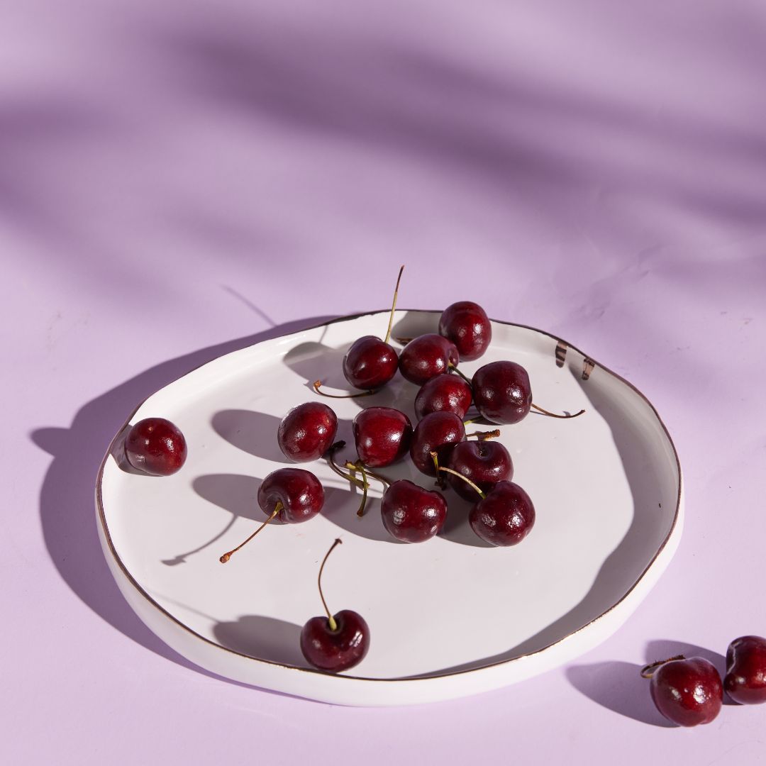 "Organic Waves" Silver Dessert Plates - set of 6