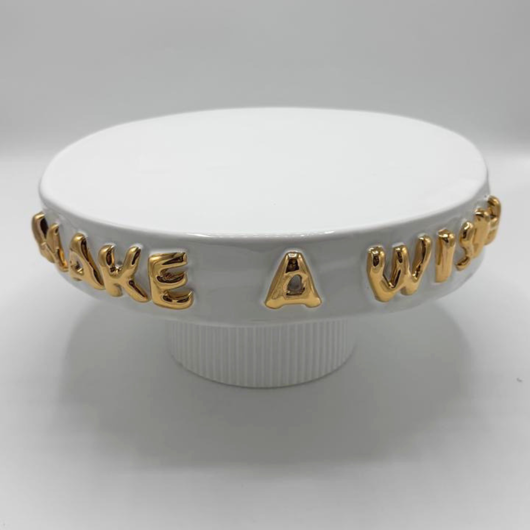 "MAKE A WISH" Cake Plate