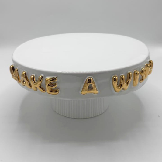 "MAKE A WISH" Cake Plate