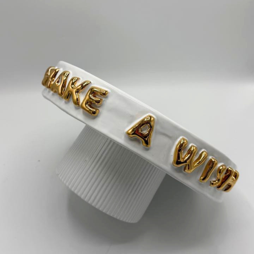 "MAKE A WISH" Cake Plate