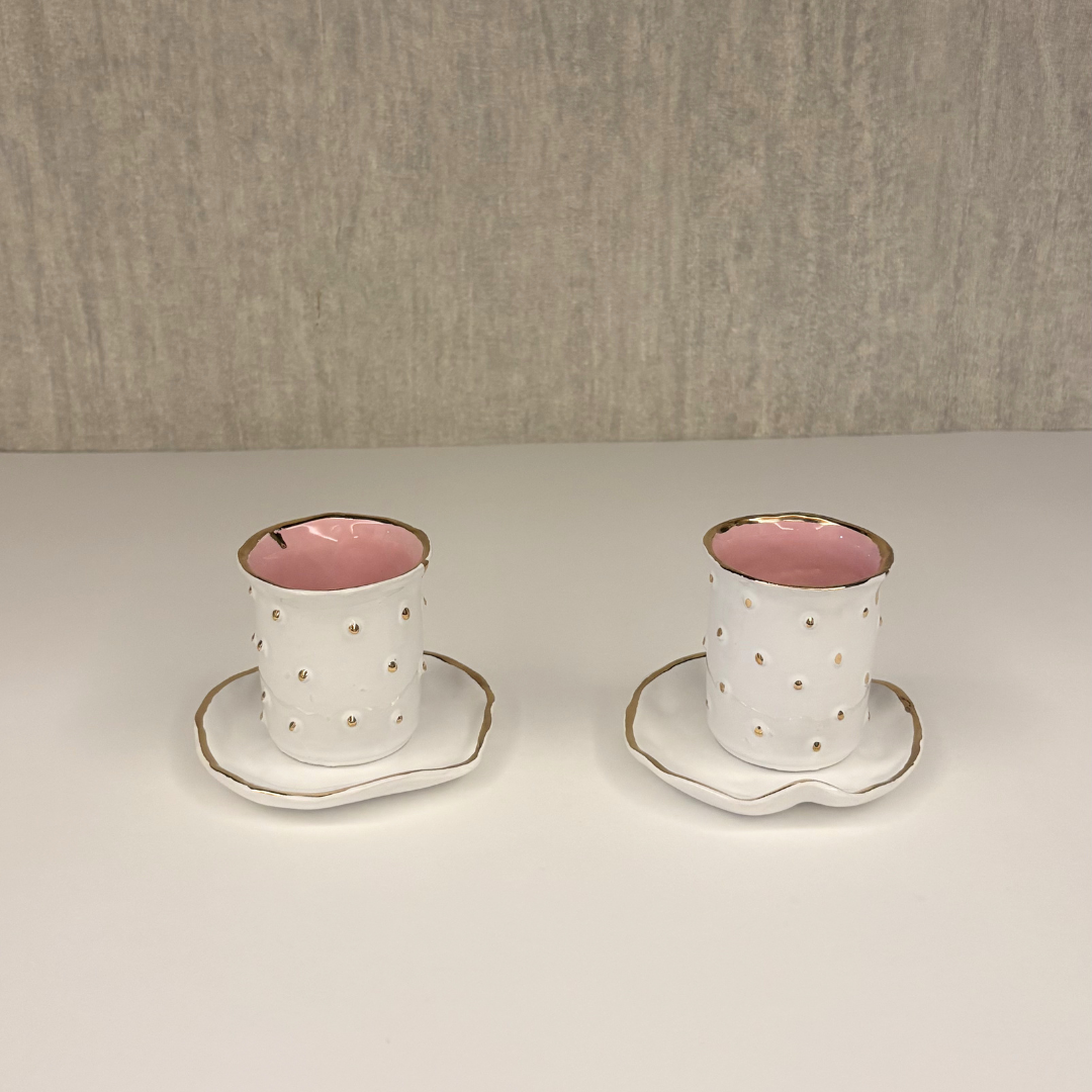 "Dots" Espresso Cups- set of 2