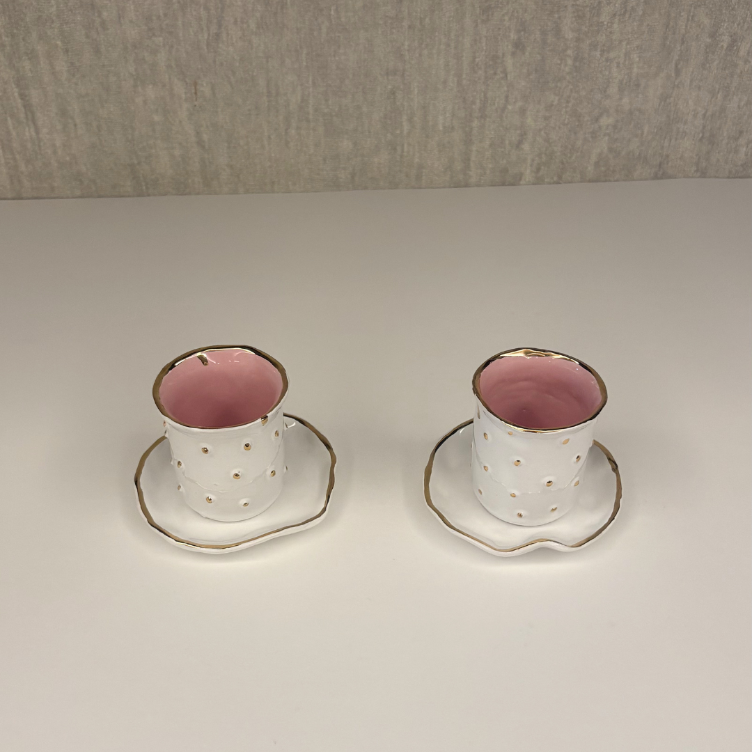 "Dots" Espresso Cups- set of 2