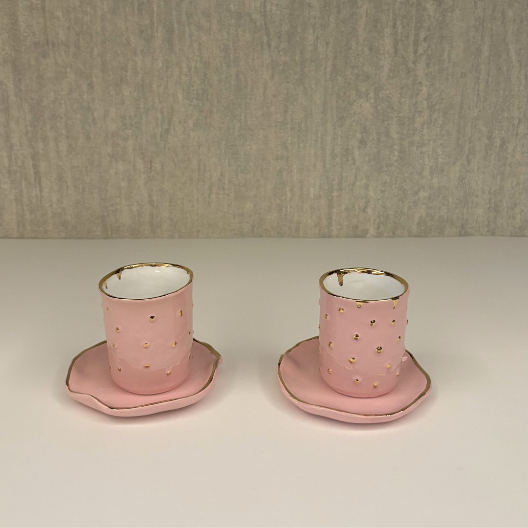 "Dots" Espresso Cups- set of 2