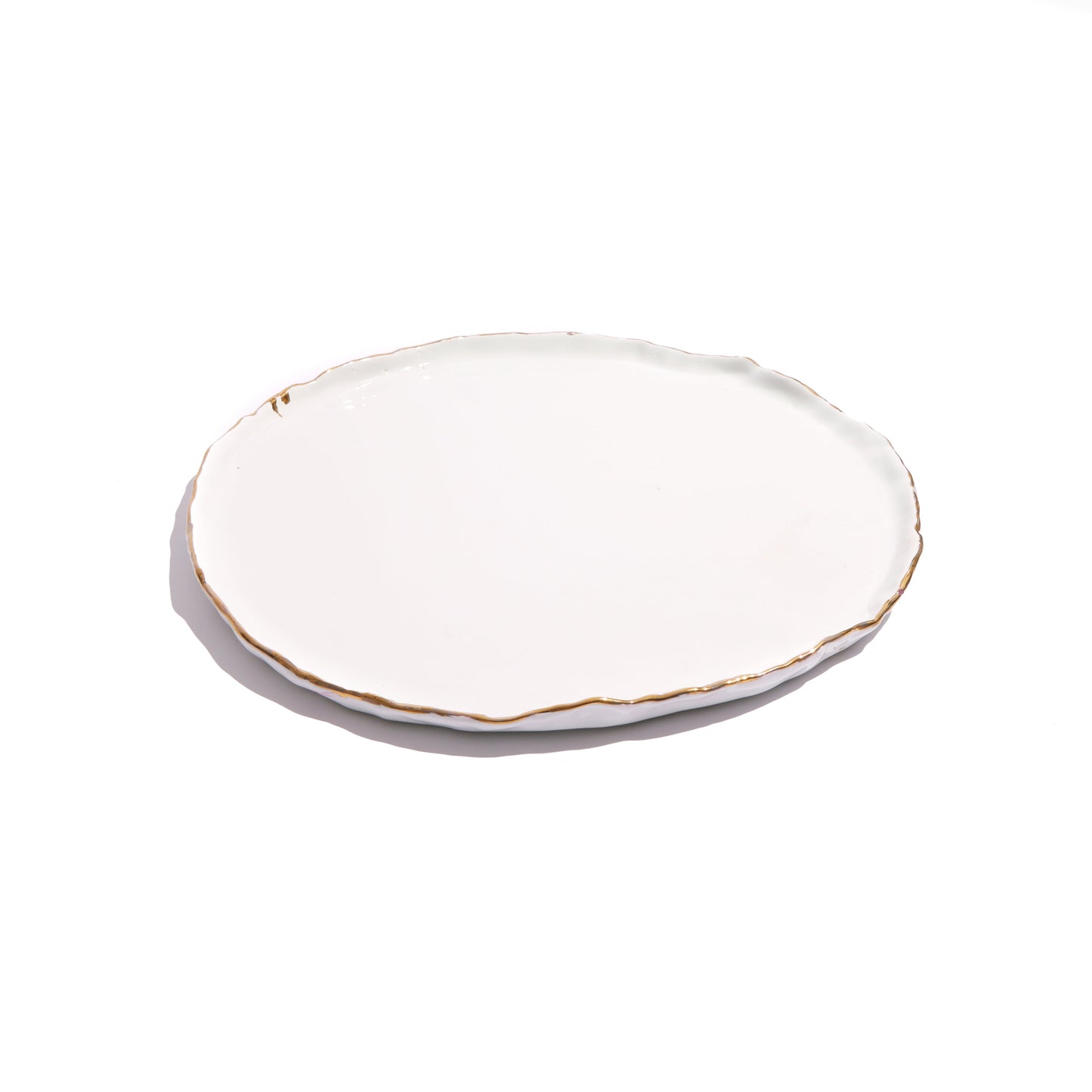 "Organic Waves" Gold Dinner Plates - set of 6