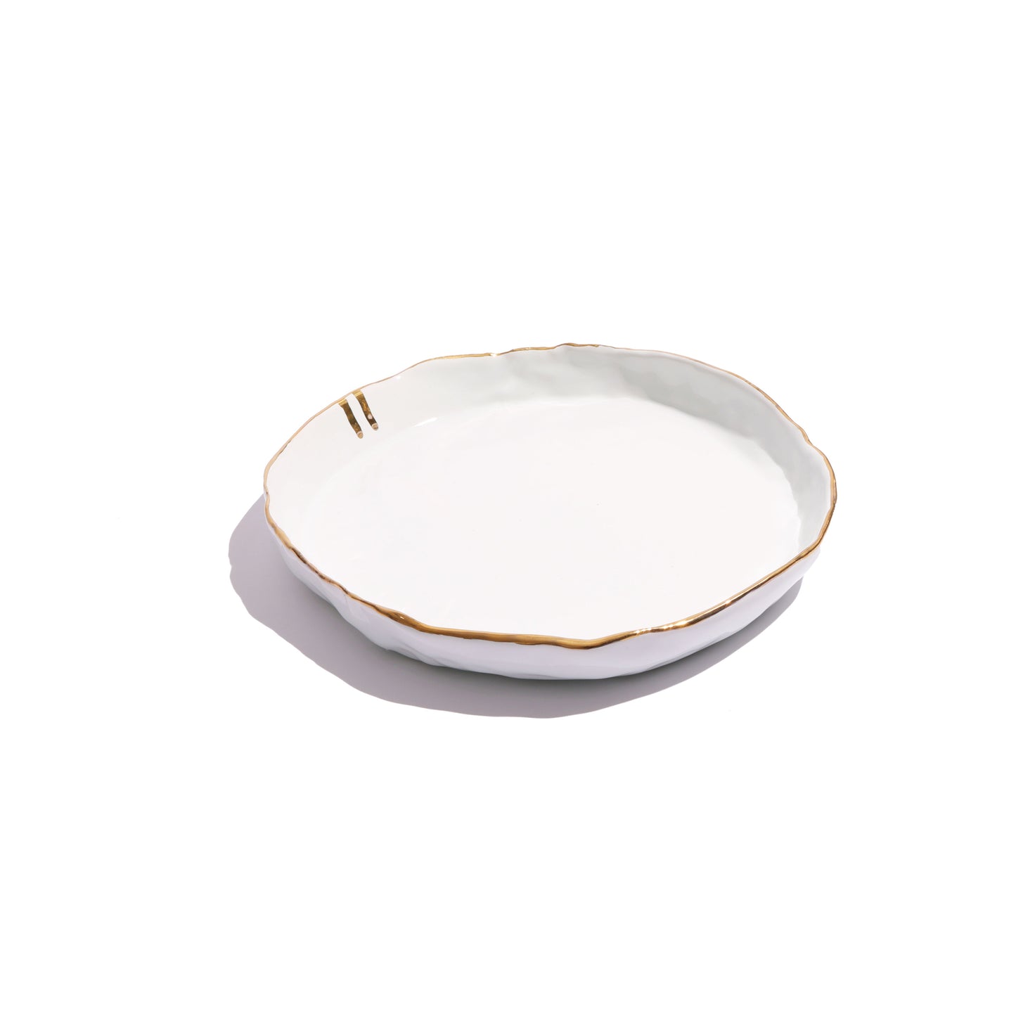 "Organic Waves" Gold Deep Plates - set of 6