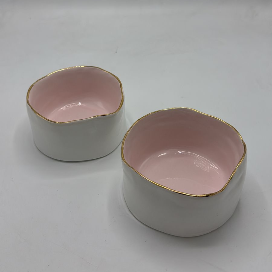 Ceramic Colored Nut Bowls - set of 2