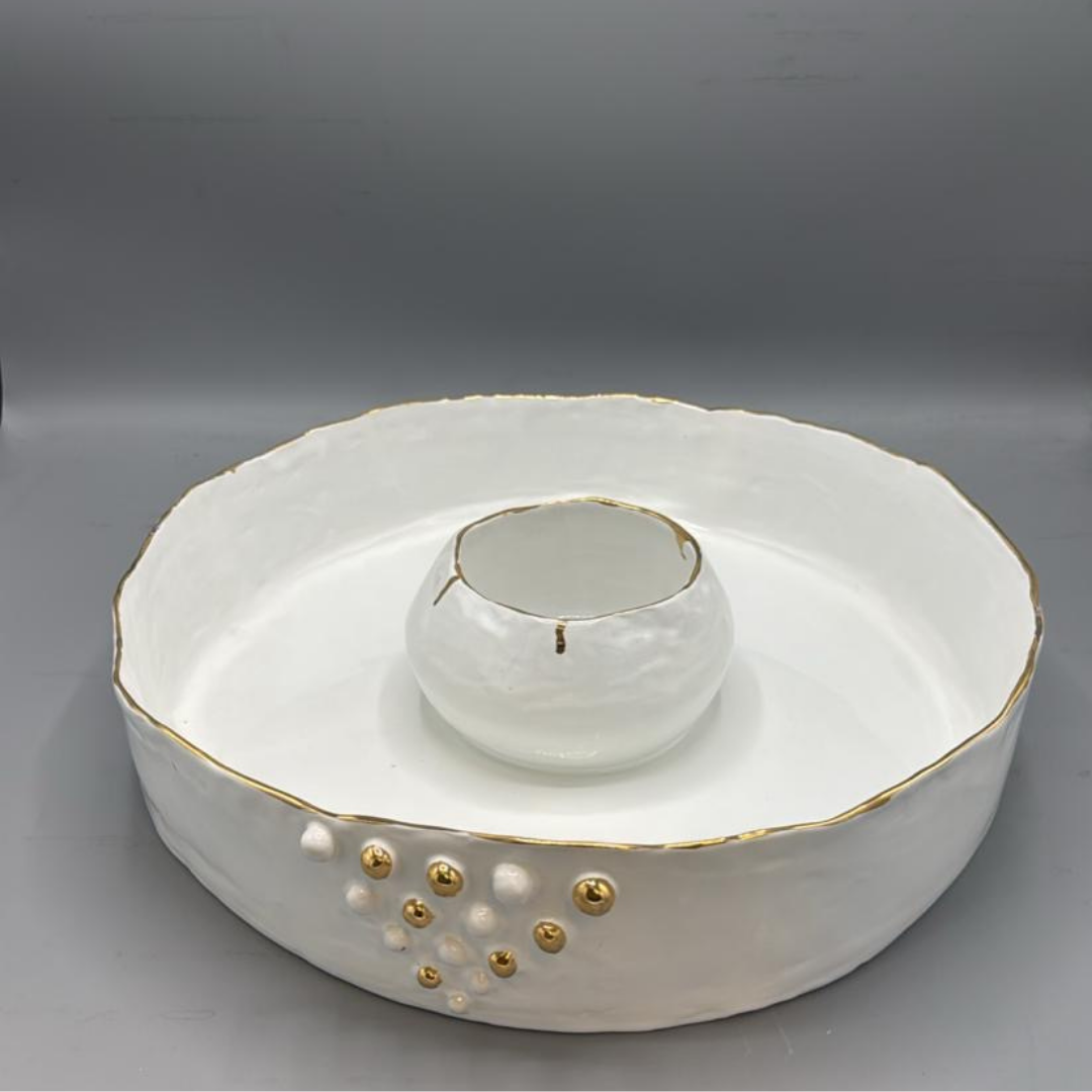 "Inside-Out" Round Serving Dish