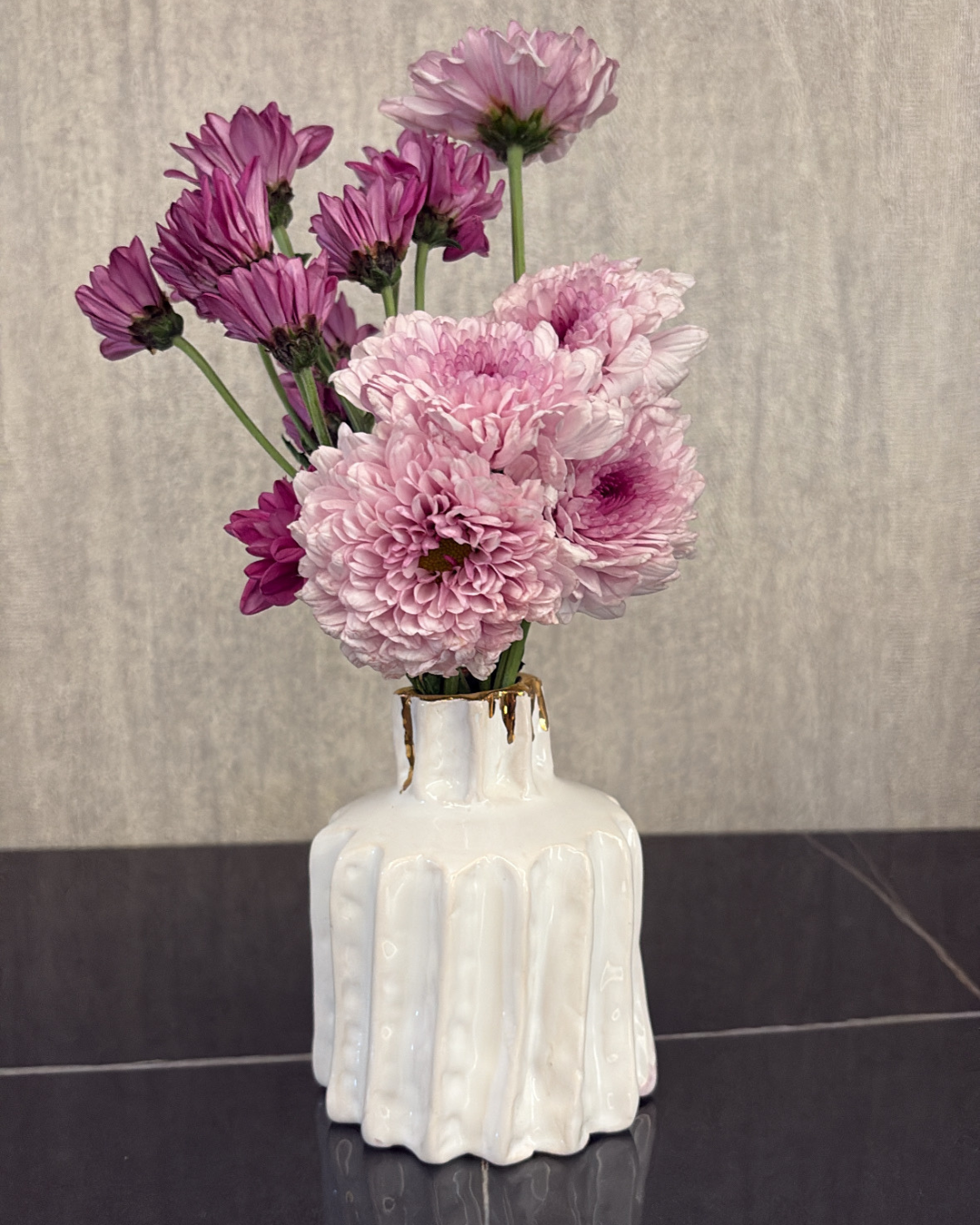 "Molten Gold" Ceramic Mini Vase - Edible Edges x Burn in 7uly