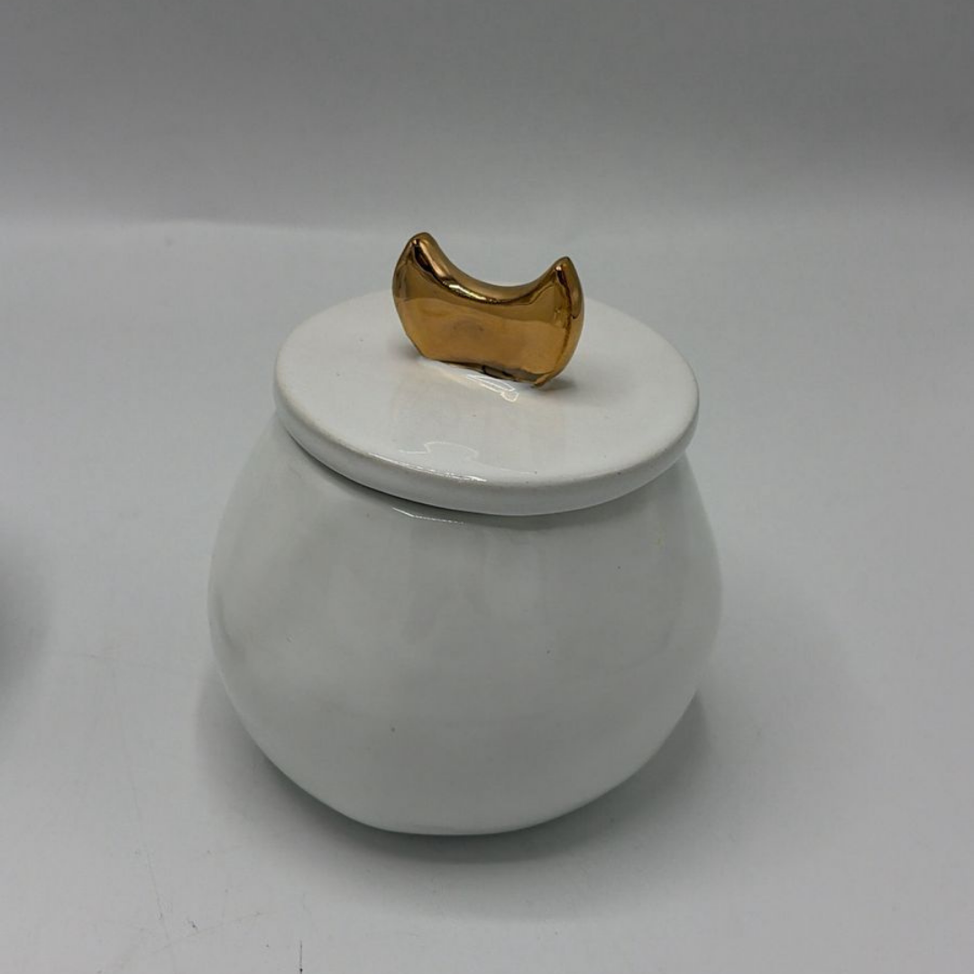 Ceramic Jar with Moon Lid