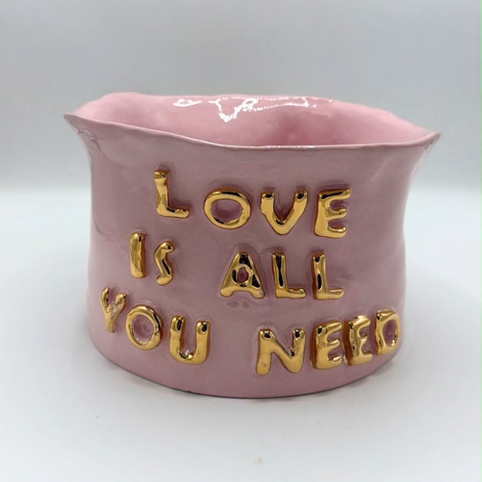 "Love is All You Need" Ceramic Vase