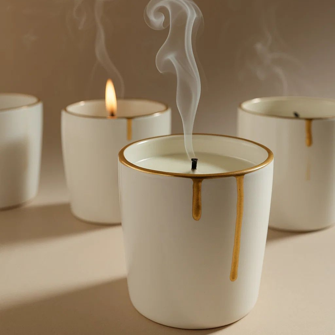 "Molten Gold" Ceramic Candle - Edible Edges x Burn in 7uly