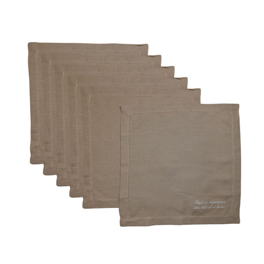 "Making Memories" Beige Napkins