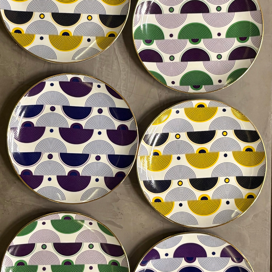 "Arc" Dessert Plates - set of 6