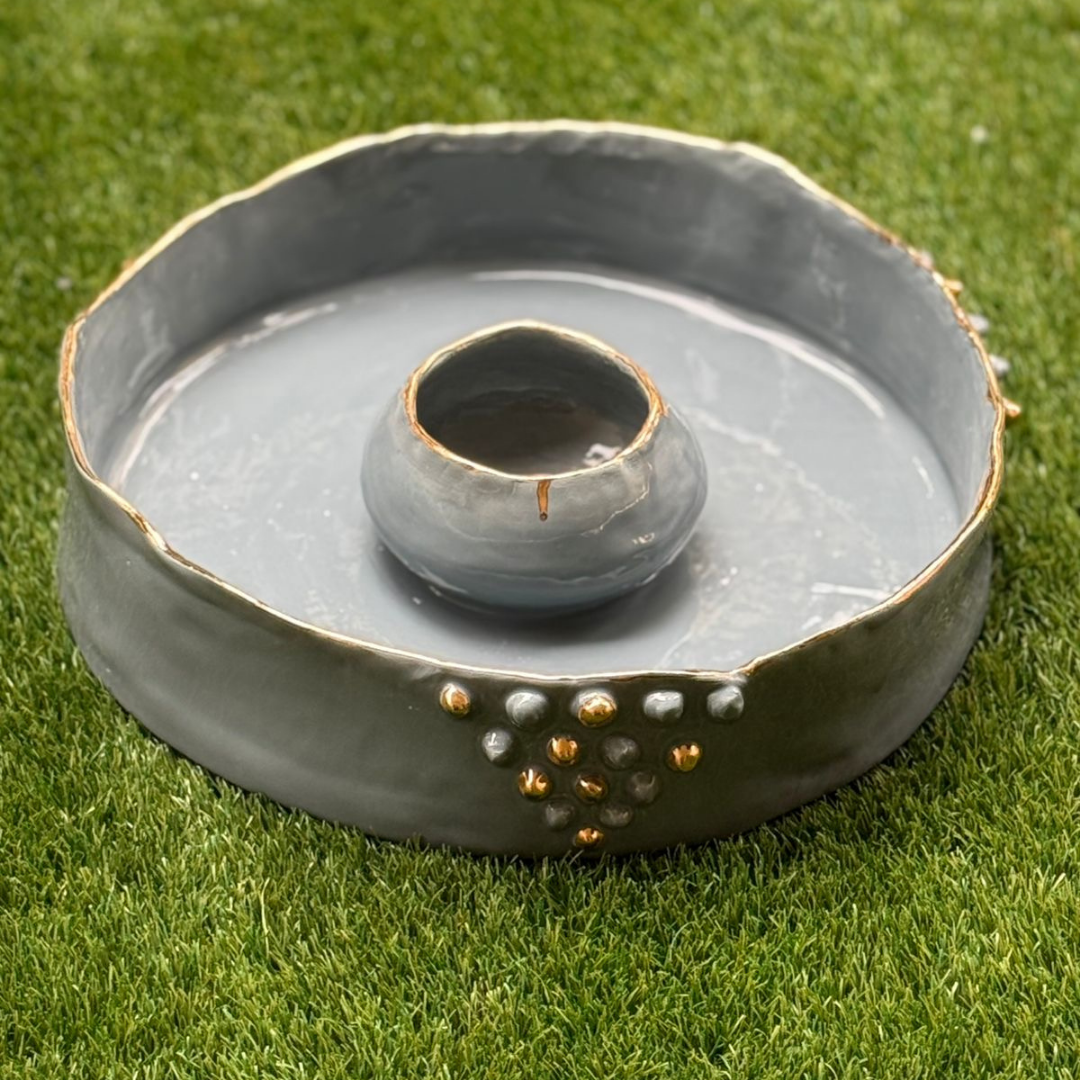 "Inside-Out" Round Serving Dish