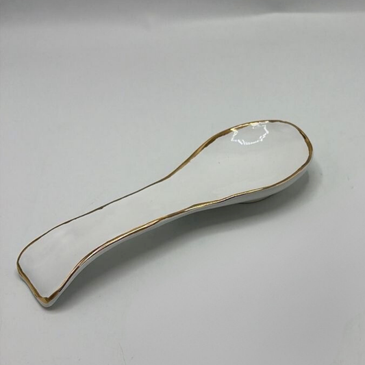 Plain Ceramic Spoon Rest