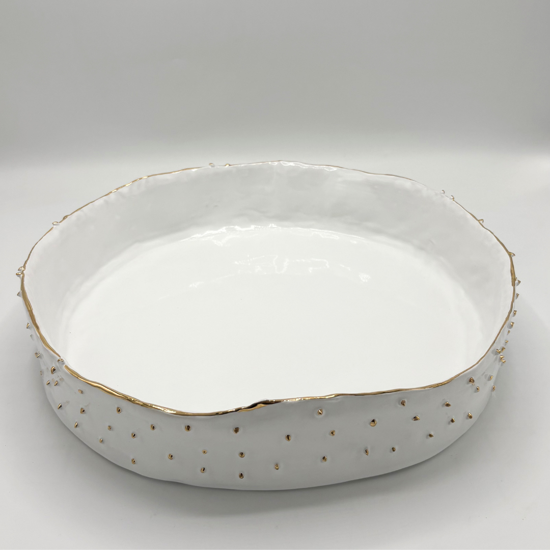 "Dots" Round Serving Dish