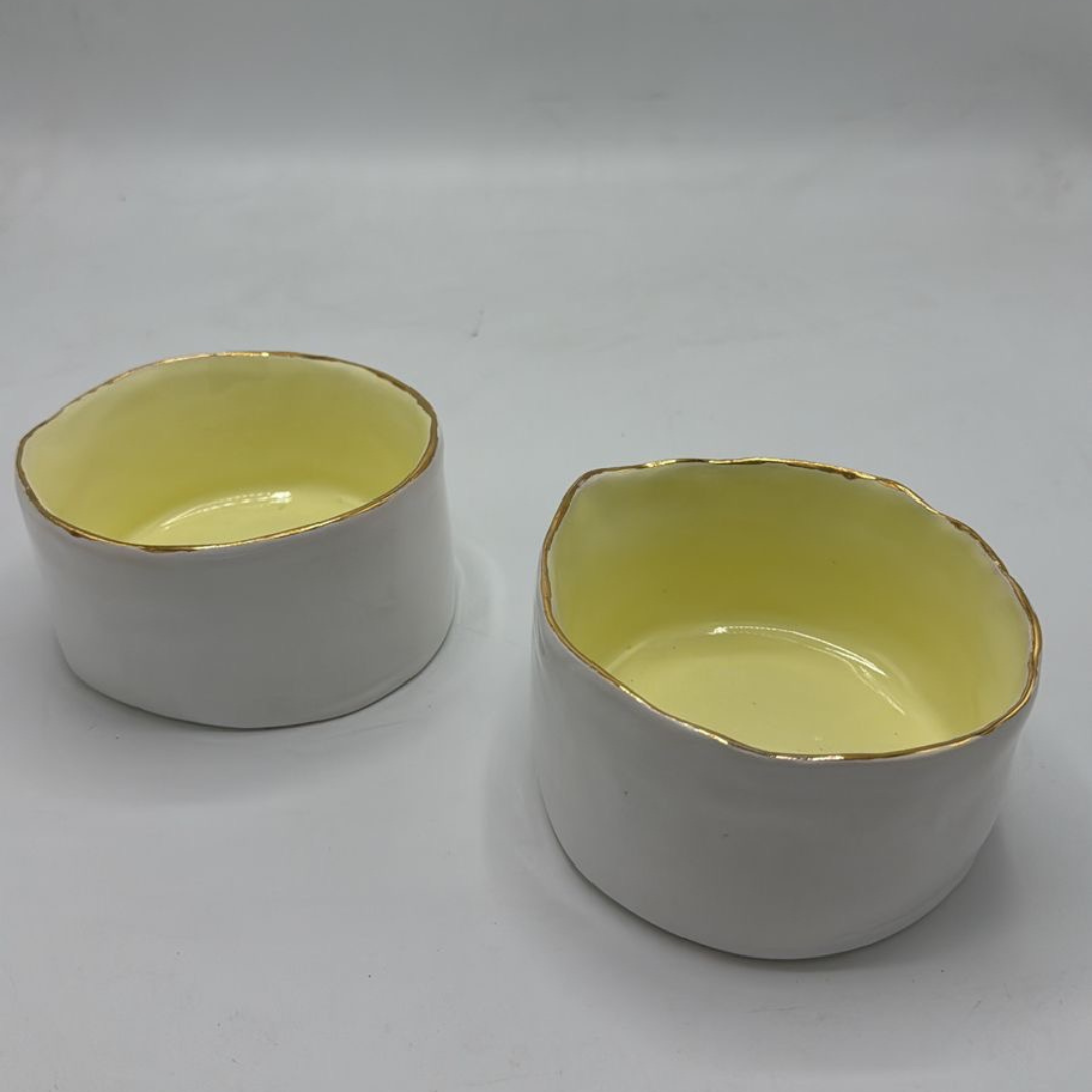 Ceramic Colored Nut Bowls - set of 2