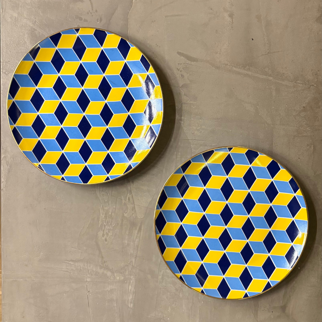 "Cubic" Dessert Plates - set of 6