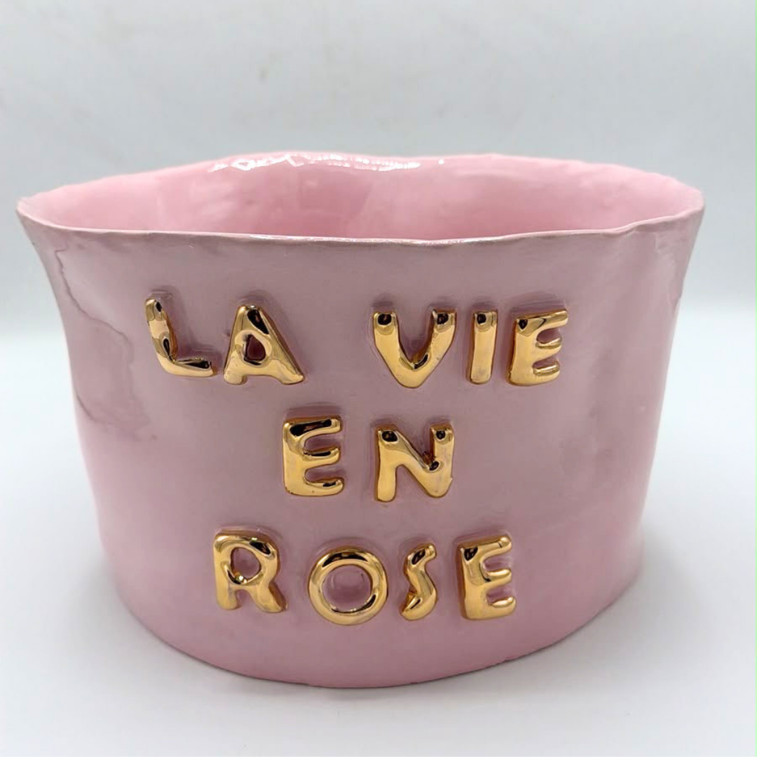 "La Vie en Rose" Ceramic Vase