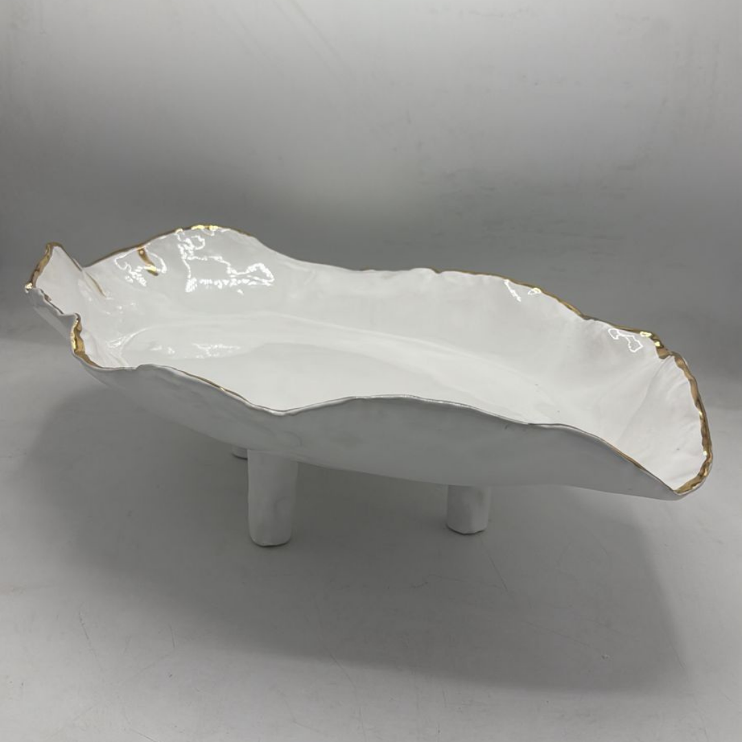 Elevated Shallow Oval Serving Dish