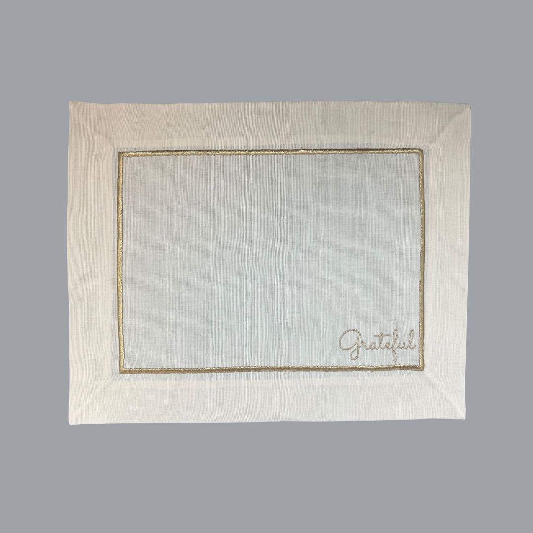 "Gratitude" Gold Placemats