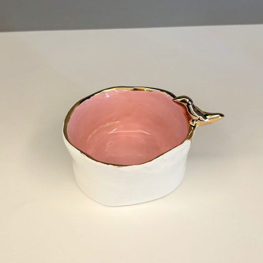 Ceramic Round Nut Bowls with Bird - per piece
