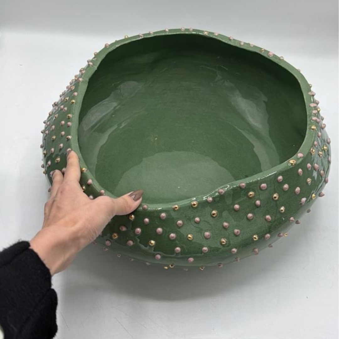 “Dots" Ceramic Serving Bowl
