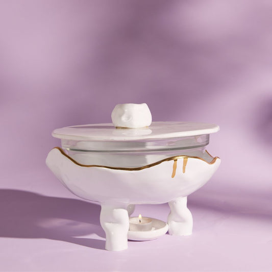 "Serve Me Hot" Round Gold Chafing Dish