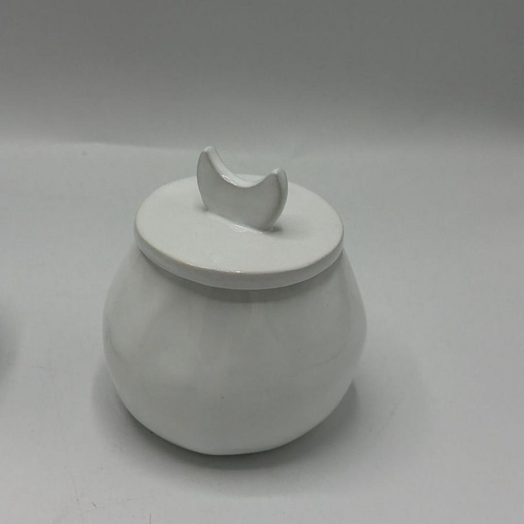 Ceramic Jar with Moon Lid