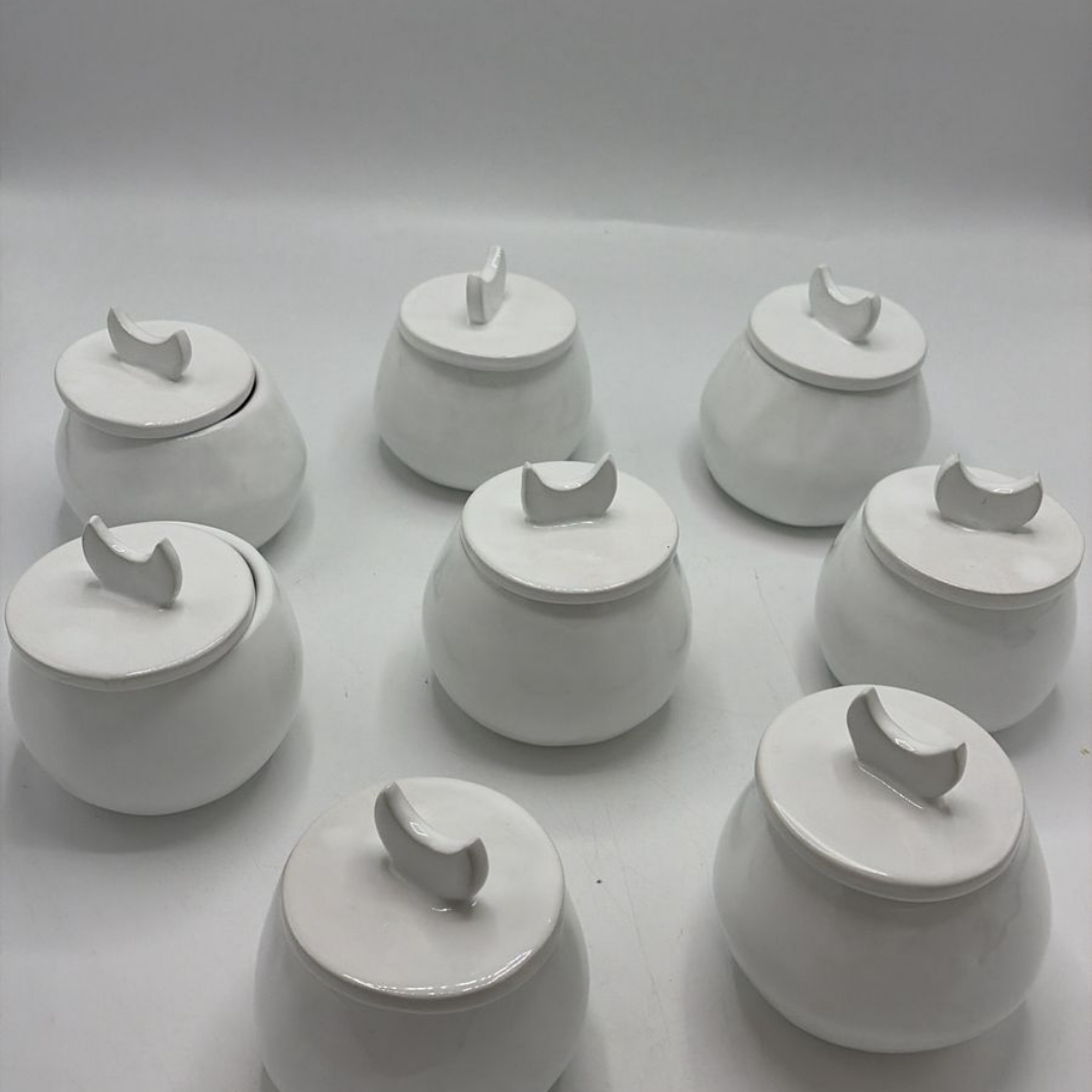 Ceramic Jar with Moon Lid