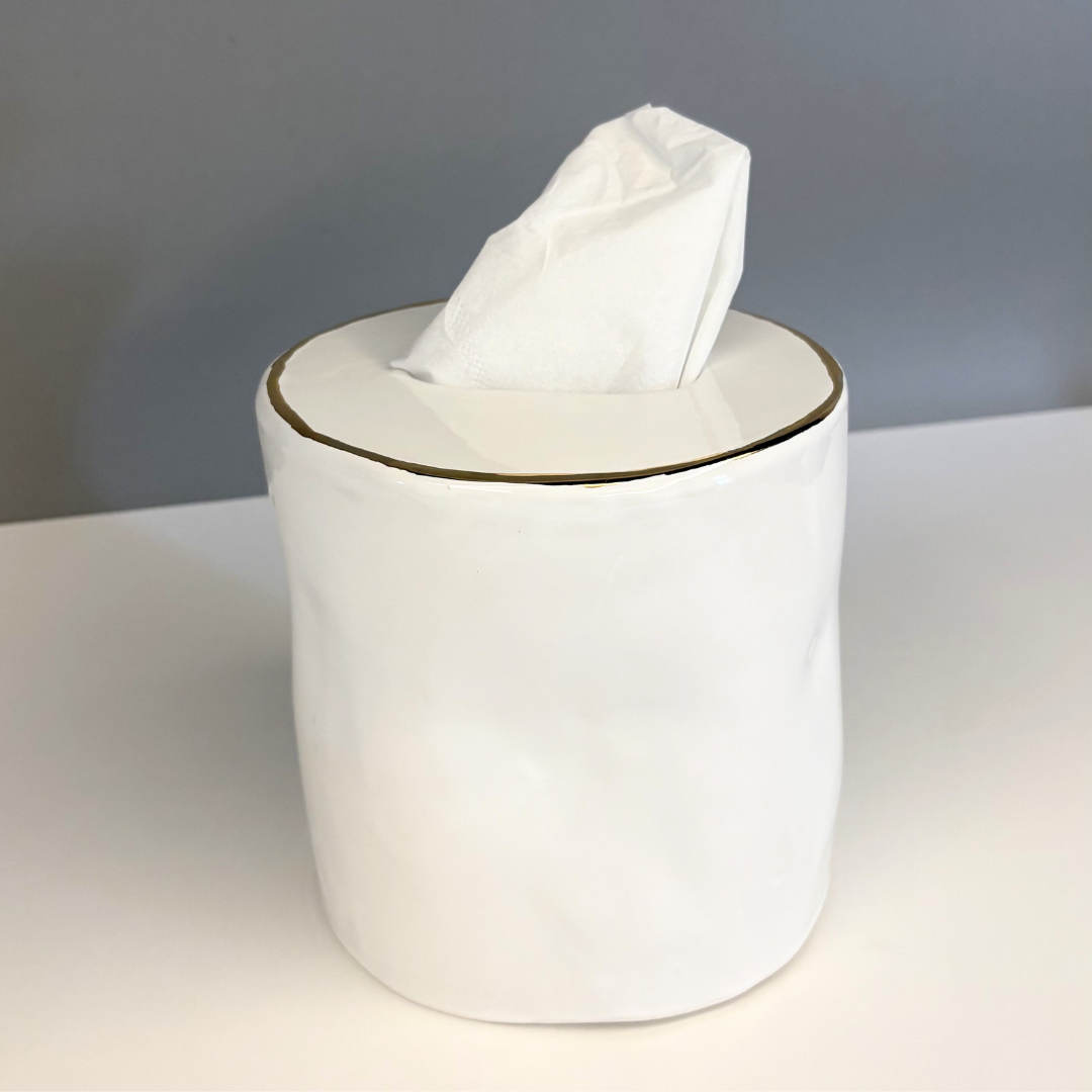 Ceramic Round Tissue Box