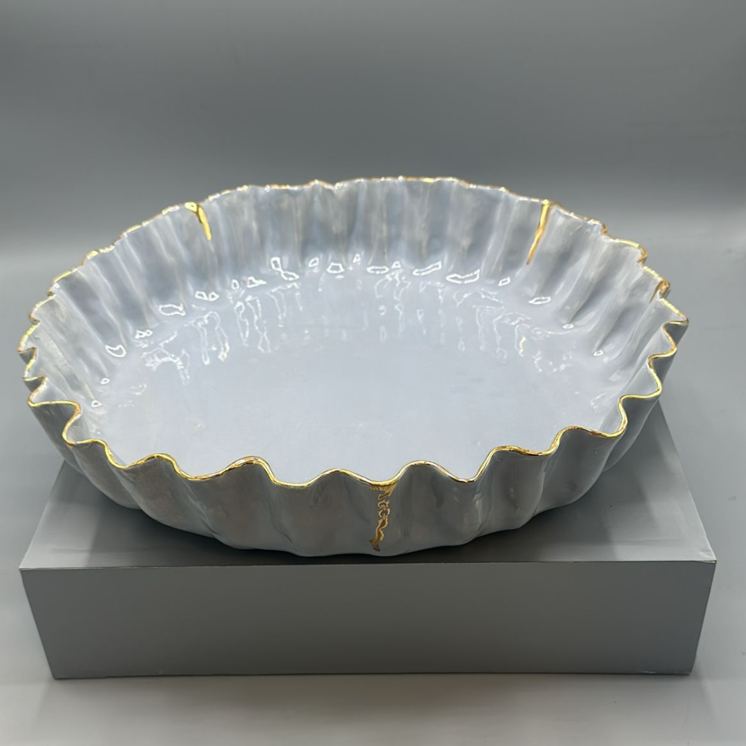 "Sea Waves" Deep Serving Dish