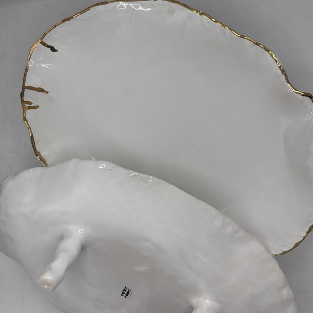 Elevated Shallow Oval Serving Dish