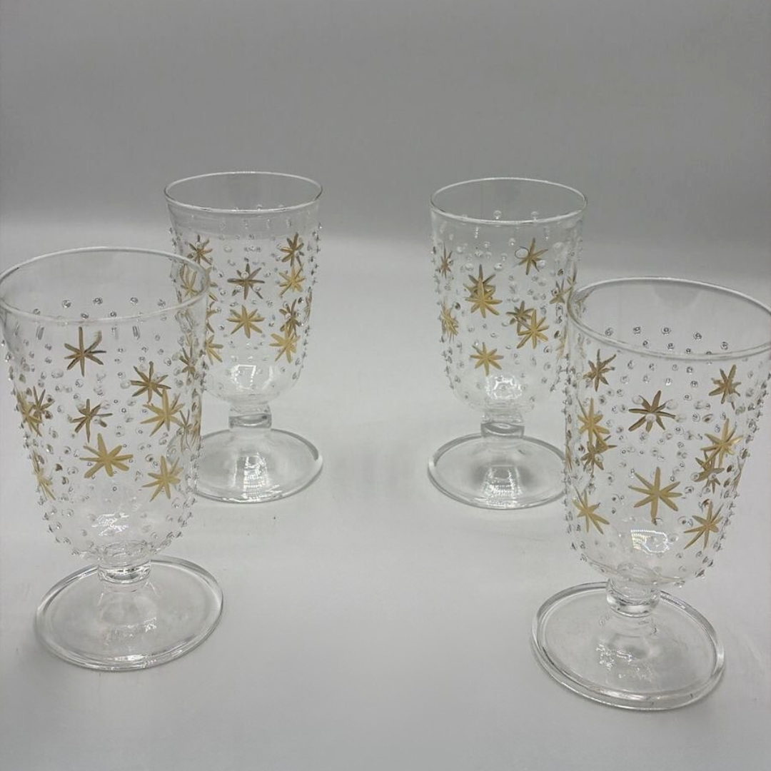 "Stars" Glass Goblets